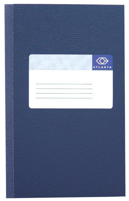Djois Atlanta Notitieboek - 10 x 15 cm - Lijn - Blauw - 128 Pagina's