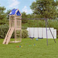 vidaXL Aire de jeux d'extérieur bois de pin massif, ensemble de jeu, ensemble de jeu en bois, ensemble de terrain de jeu, équipement de terrain de jeu 3279031