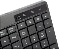 Vultech KM-841W Toetsenbord Inclusief Muis Kantoor RF Draadloos Zwart QWERTY Italiaans