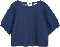 s.Oliver Blouse Dames Katoen Korte Mouw Blauw Maat 36