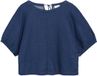s.Oliver Blouse Dames Katoen Korte Mouw Blauw Maat 36