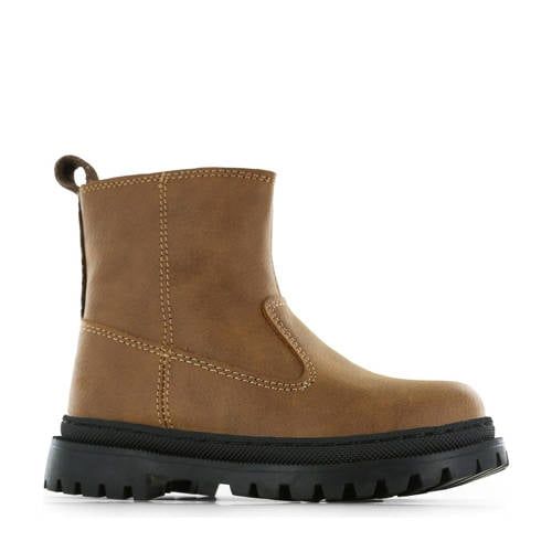 Shoesme leren enkelboots cognac