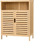 en.casa Badkamerkast Eslöv bamboe 81x65,5x31 cm houtkleurig