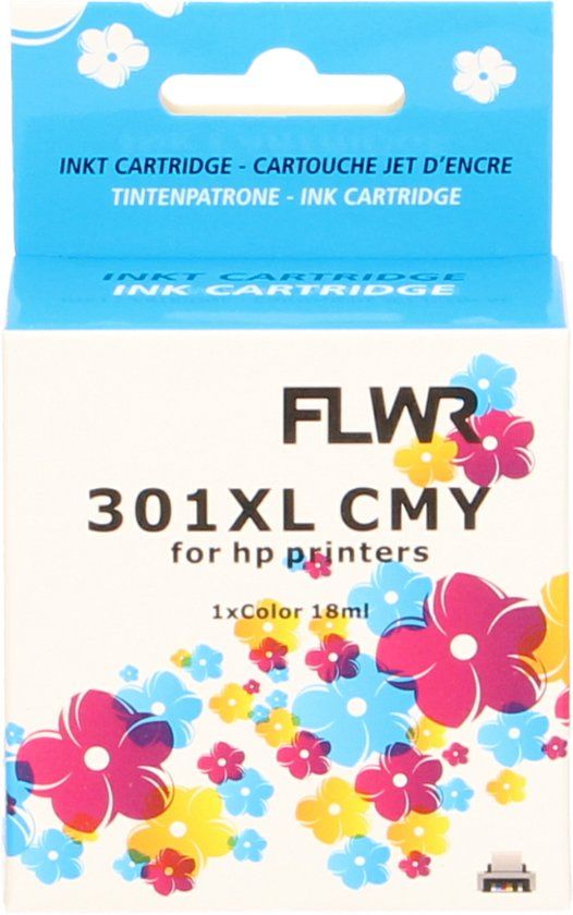 FLWR - Inktcartridge 301XL Kleur - Geschikt voor HP
