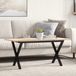 vidaXL Salontafel X-frame 100x50x45 cm massief grenenhout en staal