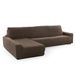 FAVERTI Overtrek voor chaise longue, lang hoekdeel links (voorzijde), model Novele, super verstelbare chaise longue-overtrek van suède, kwaliteitsbescherming van jacquard-stof met katoengevoel