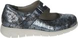 Durea 5744 H Sneakers Basses Femmes Bleu Cuir Velcro Largeur H