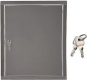 KOTARBAU® Inspectieklep, Inspectiedeur, Roestvrij Staal, 10x15 cm, Zilver, Toegangspaneel, Inspectieluik met Slot, en 2 Sleutels, Revisiedeur, voor Binnen en Buiten