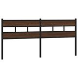VidaXL Hoofdeind & Voeteind Bruin, Eiken Hout en Staal 180 cm Breed