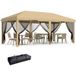 Pergola de jardin pliante beige 6x3m