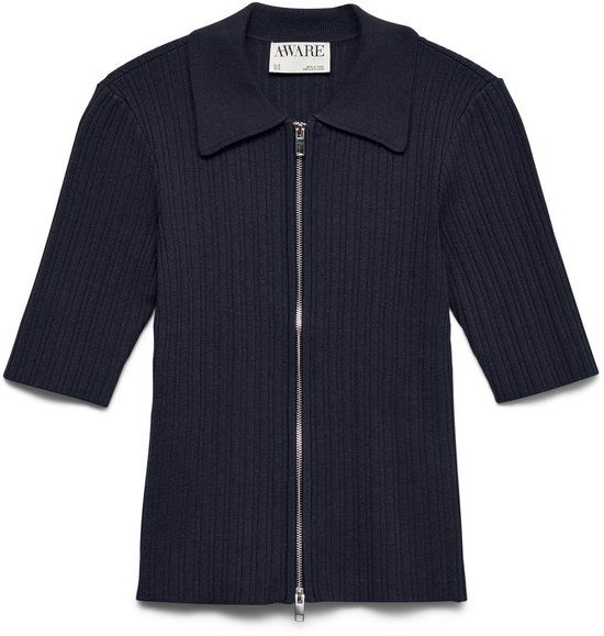 AWARE Vero Moda Vest AWHANNA Gebreid vest - Night Sky - L