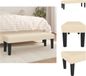 vidaXL Bankje 100x30x30 cm stof crèmekleurig