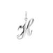 Lucardi Dames Stainless steel bedel letter - Hanger - Staal - Zilverkleurig