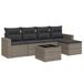 VidaXL Loungeset met kussens, polyrattan, grijs