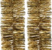 Decoris Guirlande - 4x - guirlande - or - brillant lametta - 270 cm