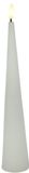 Countryfield bougie conique LED rustique blanc 29,5cm décoration