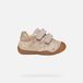 GEOX Lage sneakers Beige clair Leer/Synthetisch Klittenband Maat 22
