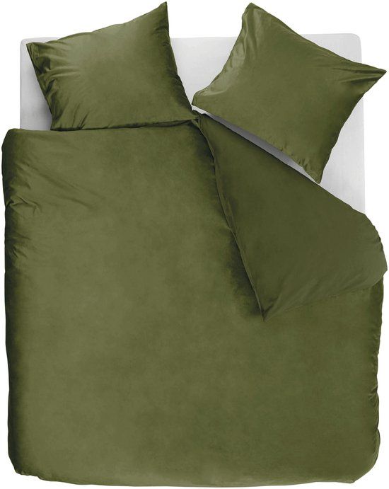 Ambiante Velvety dekbedovertrek - Lits-Jumeaux - 240 x 200/220 cm - Groen