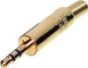 Tru Components 1559794 Prise Jack 3,5 mm, droit Nombre de pôles : 3 Stéréo Or 1 pièce(s)