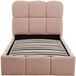 Vente-unique Lit avec rangement tissu rose 90 x 190 cm