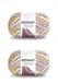 Bernat Blanket garen, lila-wit-geel (Lilac Bush), verpakking van 2 stuks van 300 gram, polyester, 6 superdik, 201 meter, breien/haken