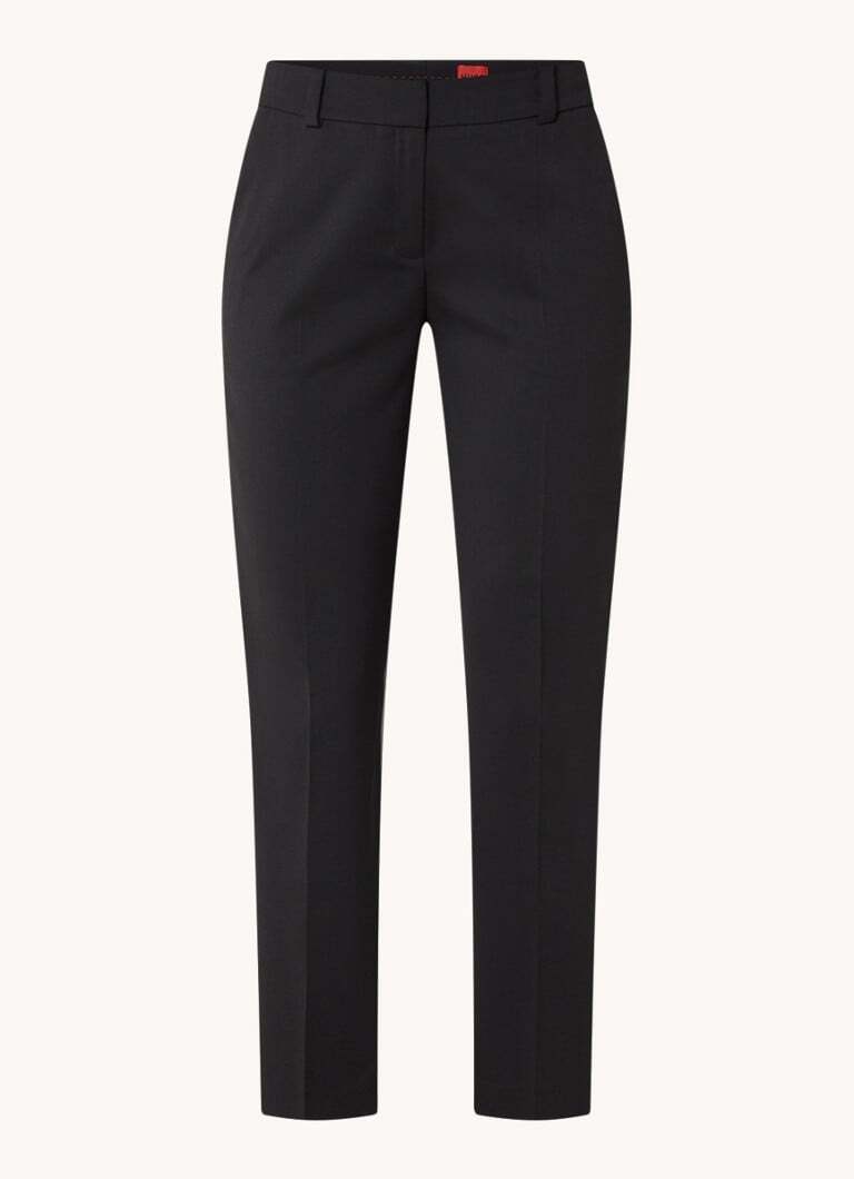 HUGO BOSS HUGO BOSS Hetana mid waist slim fit pantalon in wolblend met steekzakken