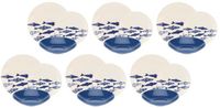 Thun ROSE&TULIPANI THE BLUE ONES Dinner service for 6 people