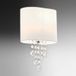 Searchlight Nina - applique murale avec interrupteur - 18 x 27 cm - blanc et chrome