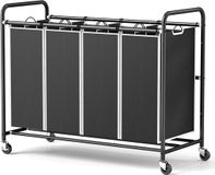 ROMOON wassorteerwagen met 4 zakken