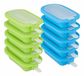 Relaxdays ijsvormpjes siliconen, set van 10, blauw/groen