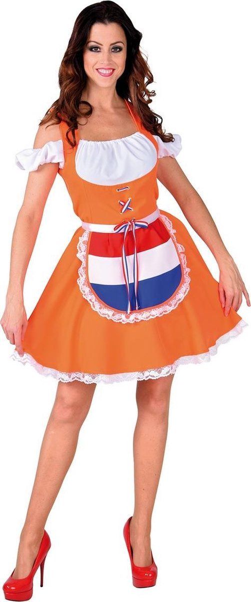 Magic by freddy Oranje Boven Hollands Bier Is Beter Dirndl Vrouw Kostuum - Oranje - Polyester - Maat: One Size