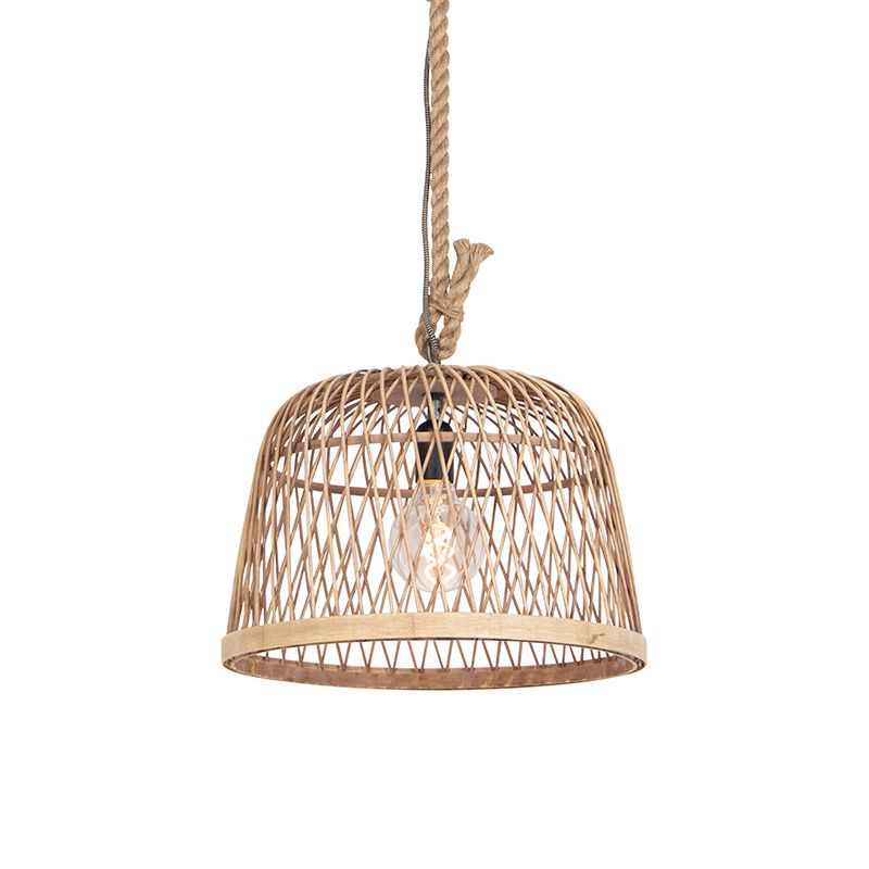 QAZQA Calamus - Hanglamp - Ø 41 cm - Rotan - Crème