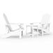 VidaXL Adirondack Tuinstoel met Tafel HDPE Wit