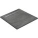 Receveur Pierre Naturelle Ardoise Claire 120 X 120 cm - Grille Caniveau Acier Excentrée