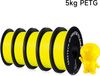Filament d'imprimante 3D - PETG - Bobine de 343 mètres - Emballé sous vide - Convient aux imprimantes 3D FDM - Jaune