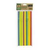 Tessera Bio Products Q0621C4MFSC flexibel papieren rietjes in 5 kleuren, 0,6 cm diameter, 21 cm lengte, 25 stuks