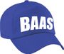 Bellatio Decorations Baas verkleed petje - baseballcap - blauw - voor volwassenen