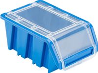 Boîtes empilables, boîtes de rangement en plastique, empilables, coffre de rangement, boîte de tri, boîte avec couvercle, 120x195x90, bleu