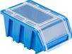 Boîtes empilables, boîtes de rangement en plastique, empilables, coffre de rangement, boîte de tri, boîte avec couvercle, 120x195x90, bleu