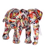 Merkloos / Sans marque Spaarpot - olifant - luxe kwaliteit - rood - keramiek - 22 x 15 x 16 cm