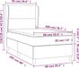 vidaXL Boxspring met matras stof donkerbruin 90x200 cm