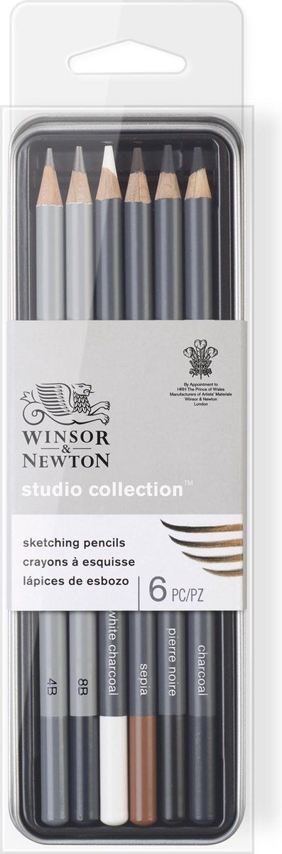 Winsor & Newton Studio Collection 6 Schetspotloden - Diverse Kleuren