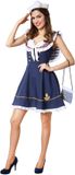 dressforfun Matrozenbruid Kostuum voor Dames - Blauw - Maat L