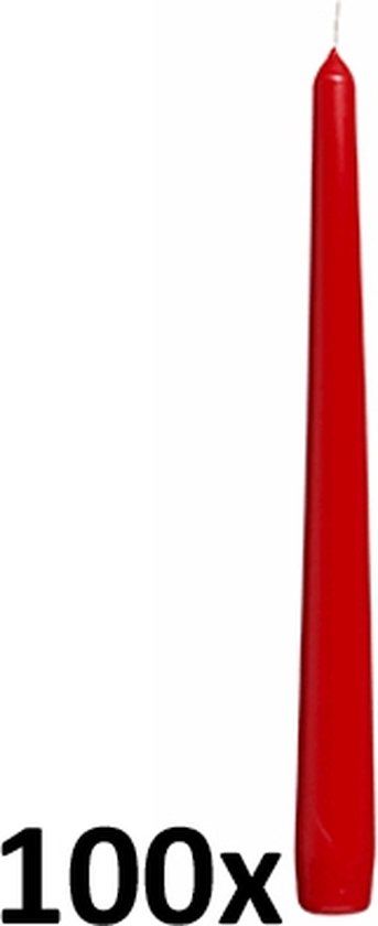 Bolsius Pro Gotische kaars Bolsius Professional - Horeca gotische kaars - Rood - 100 stuks