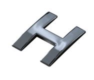 Cora 000115008 letter H, zelfklevend, verchroomd, 3D