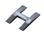 Cora 000115008 letter H, zelfklevend, verchroomd, 3D