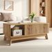 OKWISH Salontafel - Hefbaar Tafelblad Met Verborgen Opbergruimte - Woonkamer - MDF Naturel - 95 x 48 x 50 cm