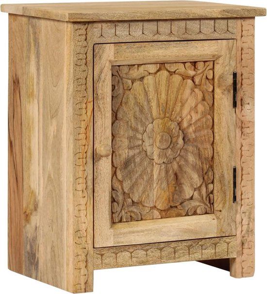 vidaXL Nachtkastje 40x30x50 cm massief mangohout