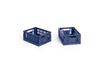 HAY Colour Crate Mini 13x17 cm, lot de 2 bleu foncé