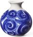 Kähler Tulle vase H10.5cm D9.5cm blue
